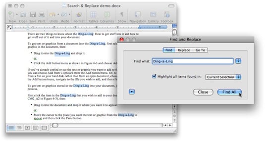 How To Use Find And Replace In Word 2008 For Mac Dummies