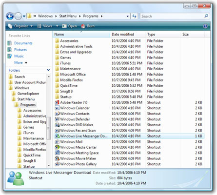 Understanding the All Programs Submenu in the Windows Vista Start Menu ...