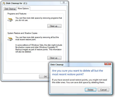 How To Delete System Restore Points In Windows Vista Dummies