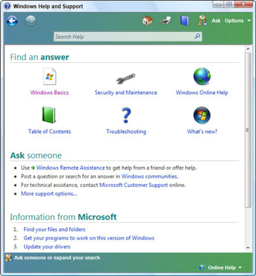 windows vista problem solving