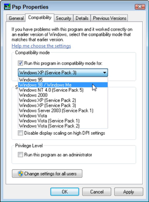compatability of windows 7 with windows 98 emulator