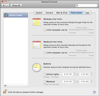 parental control for mac os x