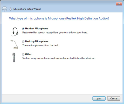 how to set up headset microphone windows 7