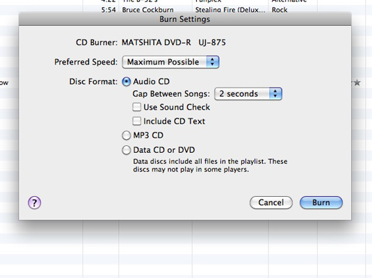 audio cd burner for mac