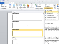 how to fix page numbers in word 2010