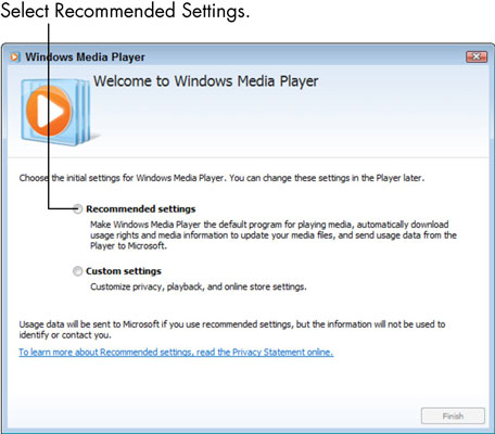 how to make windows media player the default