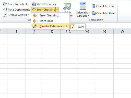 Dealing With Circular References In Excel 10 Formulas Dummies