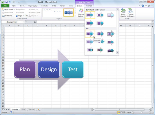 How to Format an Excel 2010 SmartArt Graphic - dummies
