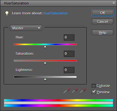 Image result for hue in photoshop definition