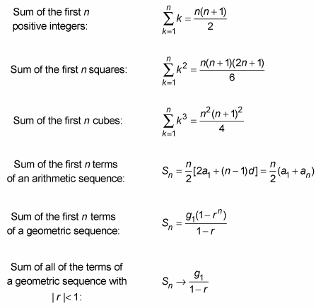 arithmetic sequence formula sum