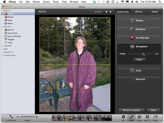 iLife ’11: Rotate and Straighten Images in iPhoto - dummies