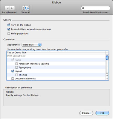 tab view for office for mac 2011