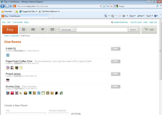 How To Join Or Start An Etsy Chat Room Dummies