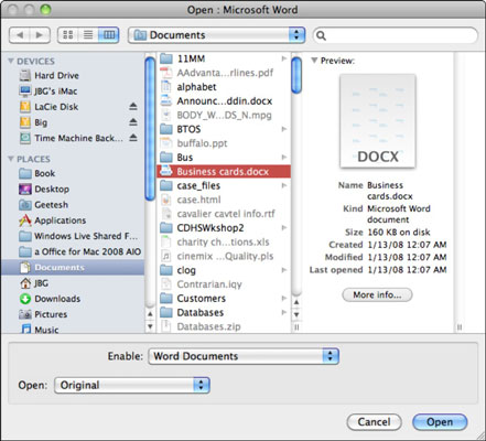 word x for mac docx