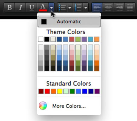 theme color palette office for mac
