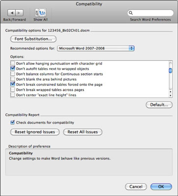 remove compatibility mode from a word for mac document