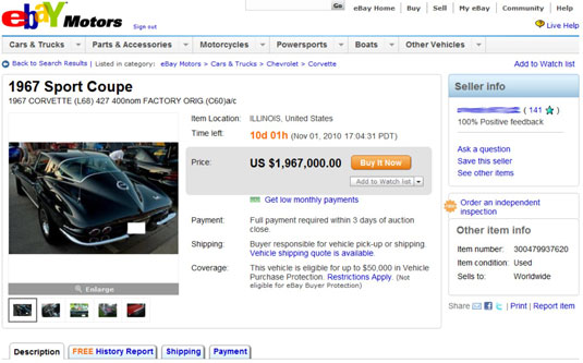 how do i sell a car on ebay