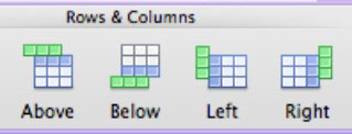 insert a row in word for mac 2011