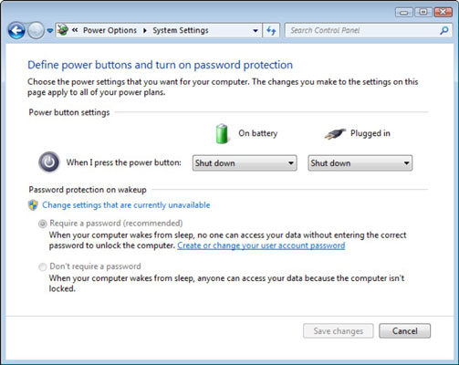 Set the Power Button Function in Windows - dummies