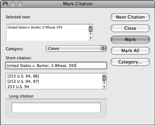 create a table of authorities in word for mac 2011