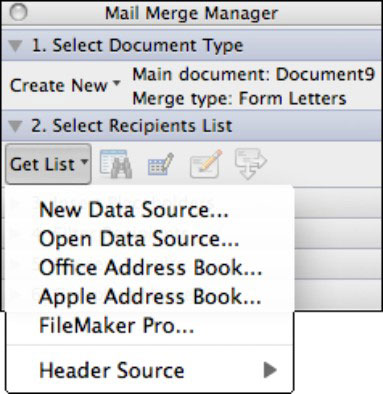 set up excel worksheet for mail merge mac 2011