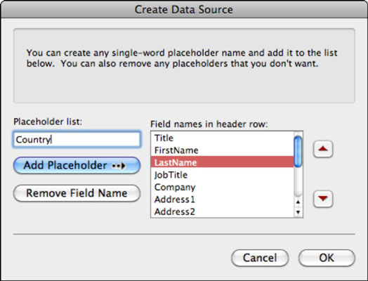 Word 2011 For Mac Filling In Data For A Mail Merge Dummies