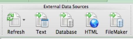 microsoft excel for mac 2011 get external data source from web
