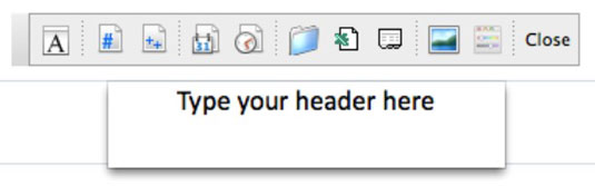 how to insert a header in excel on mac