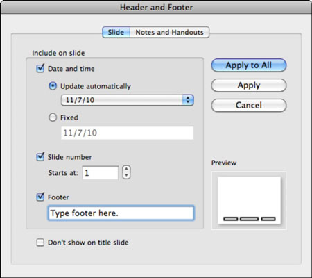 add a footnote on powerpoint 2011 for mac