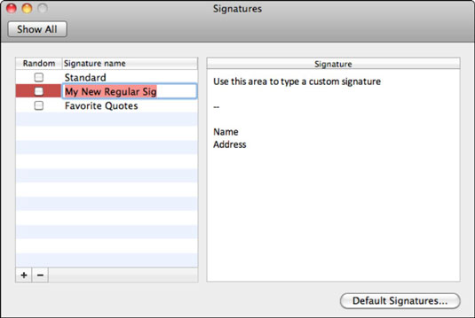 set signature in outlook email for mac 2011