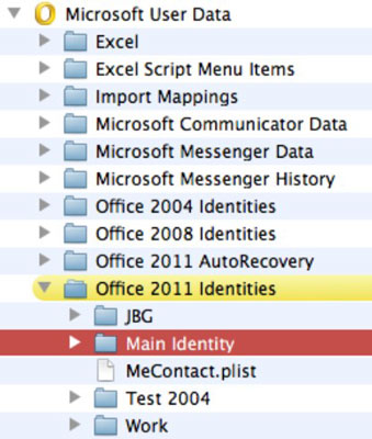 office 2011 identities delete