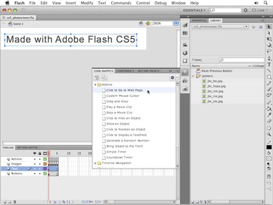 How To Link A Flash Cs5 Movie To A Web Page Dummies - 