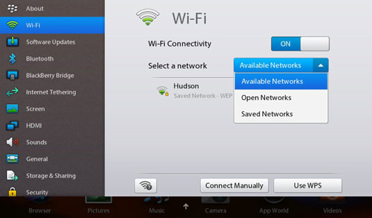 Подключение blackberry playbook к windows wifi