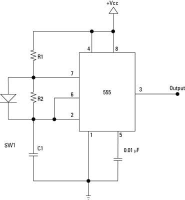 Electronics Components: Calculate the Duty Cycle of an Astable 555 ...