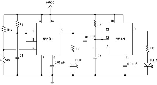 Electronics Components: Double Up with the 556 Dual Timer - dummies