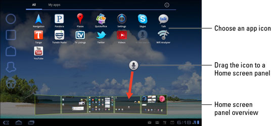 How To Add Apps To The Galaxy Tab Home Screen Dummies