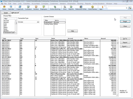 The Find Command on the QuickBooks 2012 Edit Menu - dummies