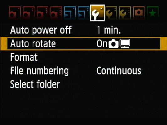 Camera Options Available From The Canon Eos 60d Setup Menu 1 Dummies