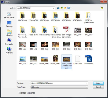 view all my picture folders in photoshop cc for mac