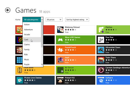 Add New Apps from the Windows 8 Store App - dummies