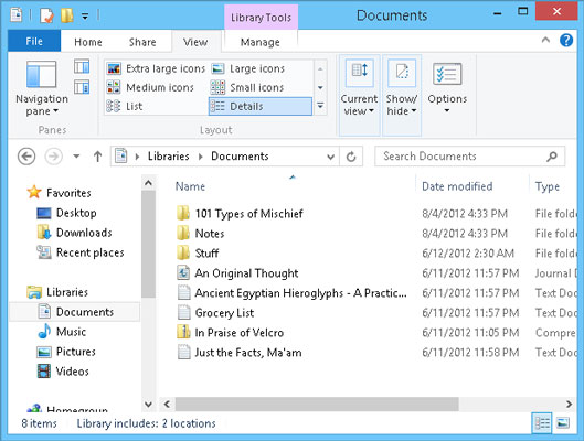 Windows 8: Using Scroll Bars to Move within a Window - dummies