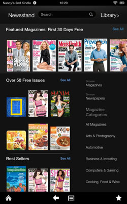 access newsstand on kindle for mac