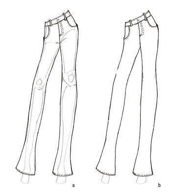 How to Draw a Basic Pair of Fashion Pants - dummies