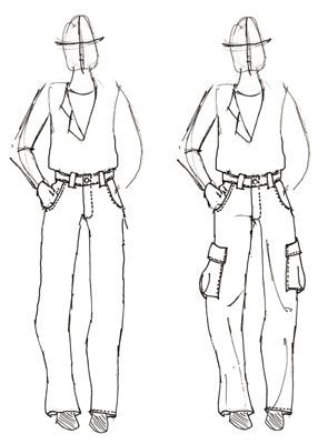 How to Draw Pants for Male Fashion Figures - dummies