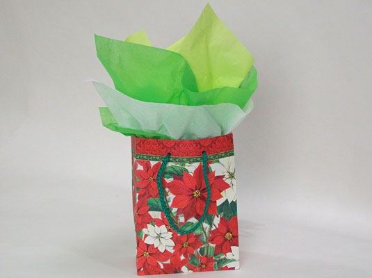 Take a final look at the tissue paper and arrange as needed.