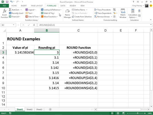 How To Round Off Numbers In Excel 2013 Dummies