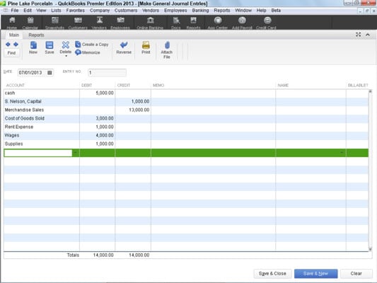 How To Create The Starting QuickBooks 2013 Setup Trial Balance Dummies