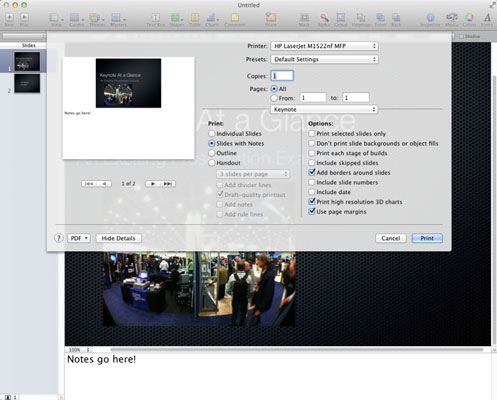 powerpoint for mac print notes