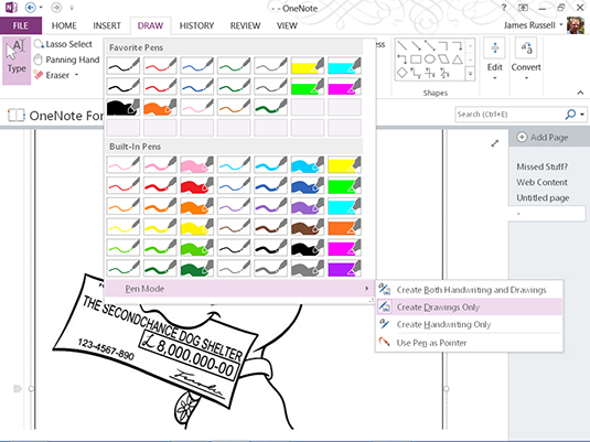 Using Onenote 2013 To Color Dummies