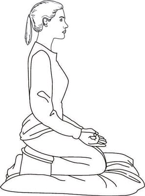 drawing meditation pose